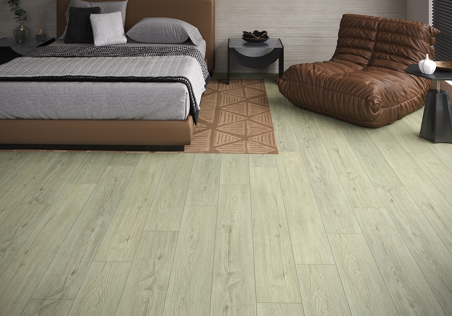 Кварцвиниловый SPC ламинат Art East Art Stone Ясень Прато 156-ASP 1220×181×6 фото в интерьере